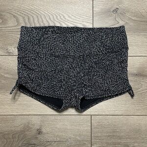 Athleta Side Scrunch Swim Boy Shorts Size‎ Black White XXS/XS
